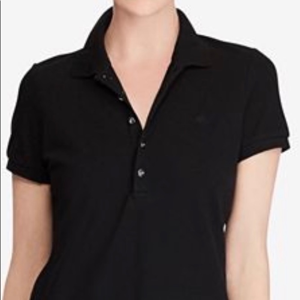 Lauren women’s stretch pique polo shirt size: M.